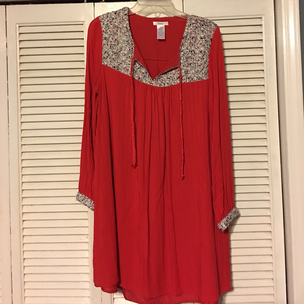 Euc Ladies Boutique Red Dress